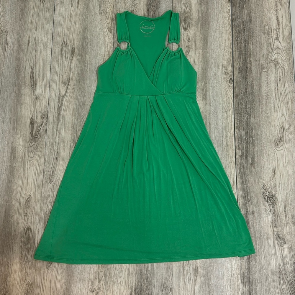 INC womens size large green dress with padding